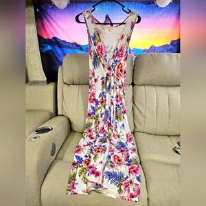 Floral Floor Length Summer Dress L See You Monday LA Boutique Buy